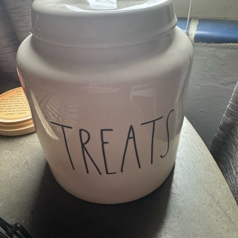 Rae Dunn White Treats Jar